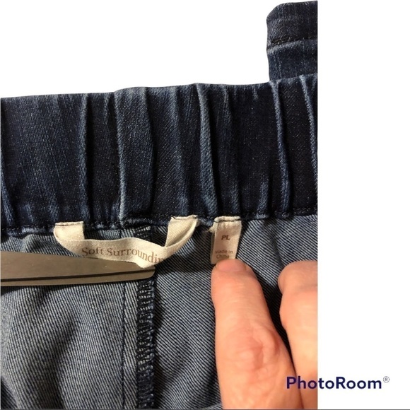 Soft Surroundings pullon elastic waist jeans - Picture 3 of 4